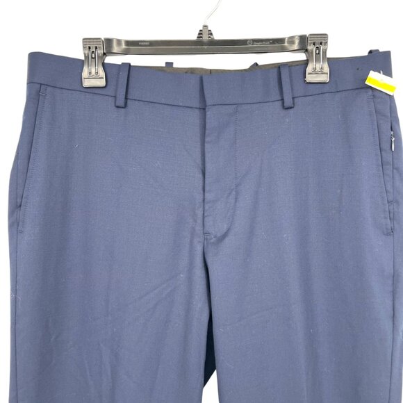 Nordstrom Mens Tech-Smart Trim Wool Spandex Pants Navy Blue Size 35 NWOT - Picture 4 of 11